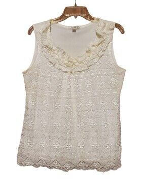 Dressbarn Lace Sleeveless Top